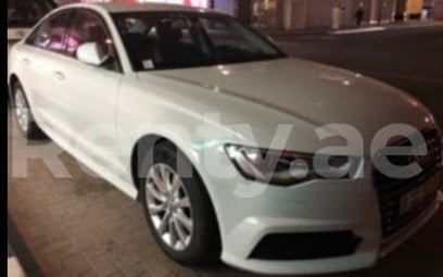 White Audi A6 for rent in Abu-Dhabi