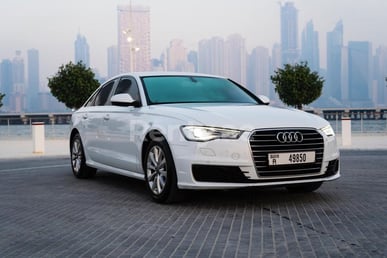 White Audi A6 for rent in Abu-Dhabi 3