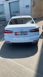 White Audi A6 for rent in Abu-Dhabi 0