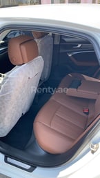 White Audi A6 for rent in Abu-Dhabi 2