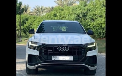 White Audi Q8 for rent in Sharjah