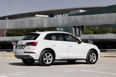 White Audi Q5  45TFSI quattro for rent in Dubai 1