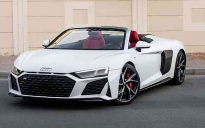 White Audi R8 for rent in Abu-Dhabi