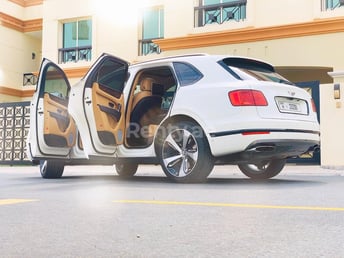 White Bentley Bentayga black edition w12 for rent in Sharjah 0