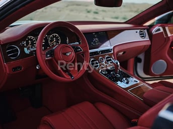 أبيض Bentley Continental GT للإيجار في Dubai 1