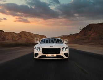 White Bentley Continental GT for rent in Abu-Dhabi 3