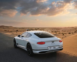 White Bentley Continental GT for rent in Dubai 5