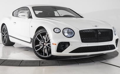 White Bentley Continental for rent in Dubai