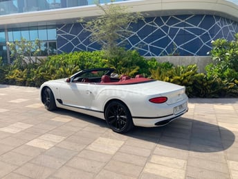 White Bentley Continental GTC for rent in Dubai 4