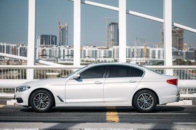 White BMW 520i for rent in Dubai 1
