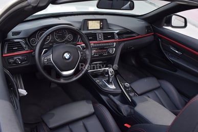 White BMW 420i Cabrio for rent in Sharjah 3