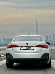 White BMW 420i for rent in Abu-Dhabi 3