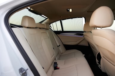 White BMW 520i for rent in Sharjah 5