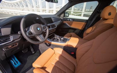 White BMW X5 40iM for rent in Dubai 4