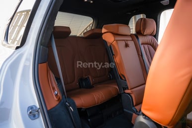 White BMW X7 M50i for rent in Dubai 6