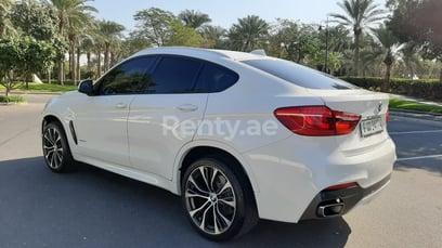 White BMW X6 M power Kit V8 for rent in Sharjah 2