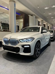 White BMW X6 for rent in Sharjah 4