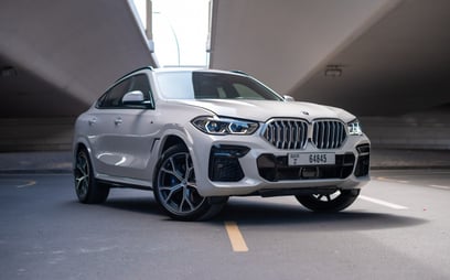 White BMW X6 for rent in Sharjah