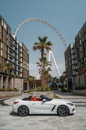 White BMW Z4 cabrio for rent in Dubai 0