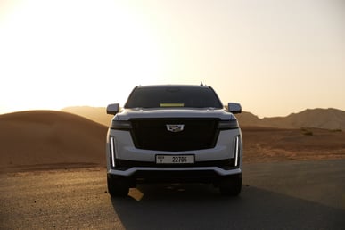 White Cadillac Escalade for rent in Dubai 0