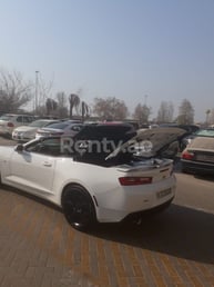 White Chevrolet Camaro for rent in Sharjah 10