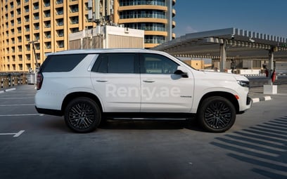 White Chevrolet Tahoe for rent in Dubai 1