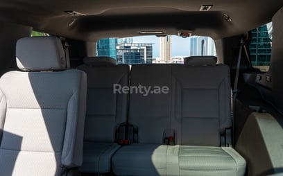 White Chevrolet Tahoe for rent in Dubai 6