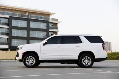White Chevrolet Tahoe for rent in Dubai 8