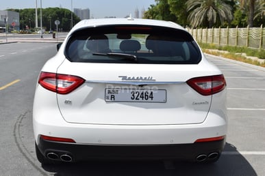 White Maserati Levante for rent in Dubai 1
