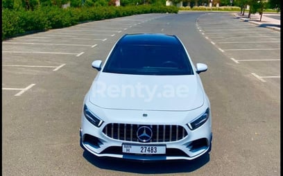 White Mercedes A Class for rent in Sharjah