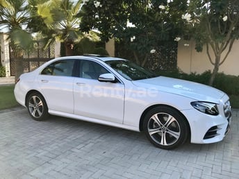 White Mercedes E Class for rent in Sharjah 4