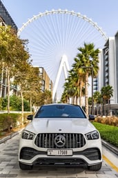 White Mercedes GLE 53 Coupe for rent in Sharjah 0