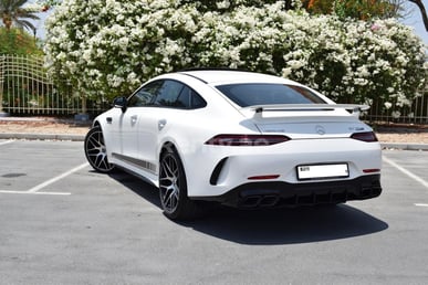 White Mercedes GT 63S AMG for rent in Abu-Dhabi 0