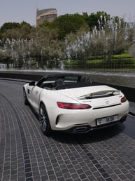 White Mercedes GT CONVERTIBLE for rent in Dubai 5