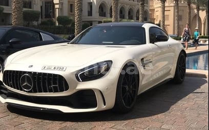 White Mercedes GTR for rent in Dubai