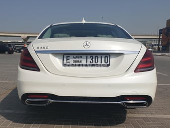 White Mercedes S Class for rent in Dubai 0