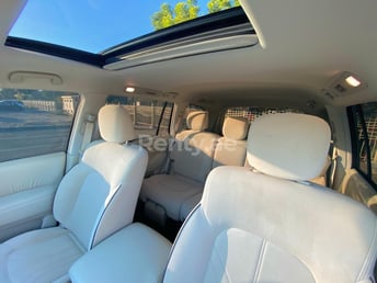 White Nissan Patrol V6 for rent in Dubai 3