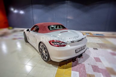 White Porsche Boxster GTS for rent in Dubai 0