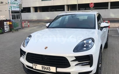 White Porsche Macan for rent in Abu-Dhabi