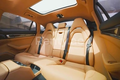 White Porsche Panamera for rent in Abu-Dhabi 4