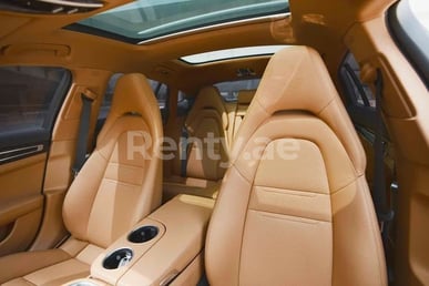 White Porsche Panamera for rent in Abu-Dhabi 5