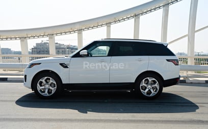 White Range Rover Sport for rent in Dubai 6