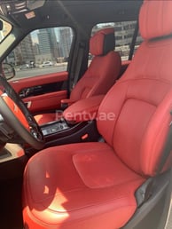 White Range Rover Vogue Supercharged for rent in Abu-Dhabi 0