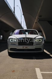 White Rolls Royce Dawn Black Badge for rent in Abu-Dhabi 3