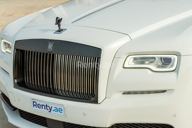 White Rolls Royce Wraith- BLACK BADGE for rent in Sharjah 6