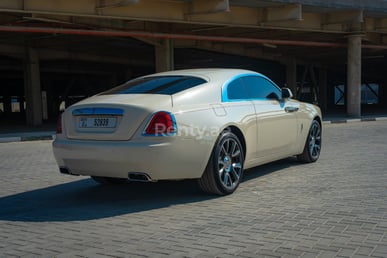 White Rolls Royce Wraith for rent in Dubai 3
