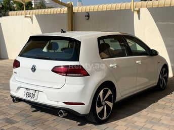 White Volkswagen Golf GTI for rent in Dubai 5