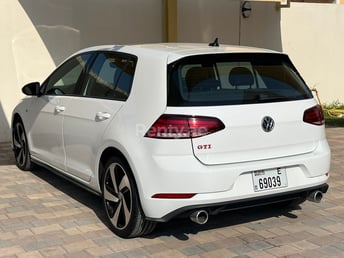 White Volkswagen Golf GTI for rent in Dubai 6