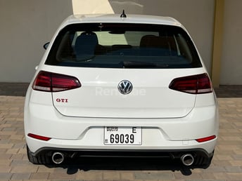 White Volkswagen Golf GTI for rent in Dubai 7
