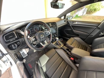 White Volkswagen Golf GTI for rent in Dubai 8